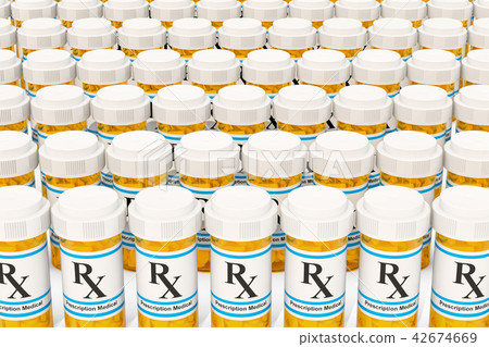 Background from medical bottles with drugs 42674669