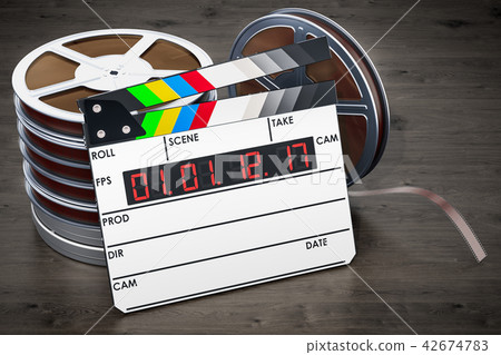 Cinema concept. Digital movie clapper board 42674783