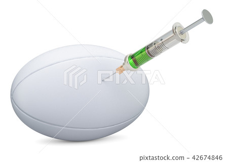 Doping cases in rugby concept, 3d rendering Doping cases in rugby concept, 3d rendering 42674846