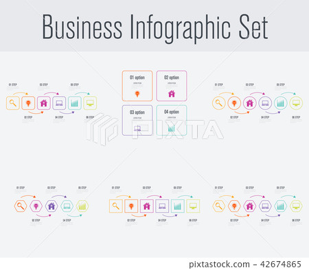 Set with infographics 42674865