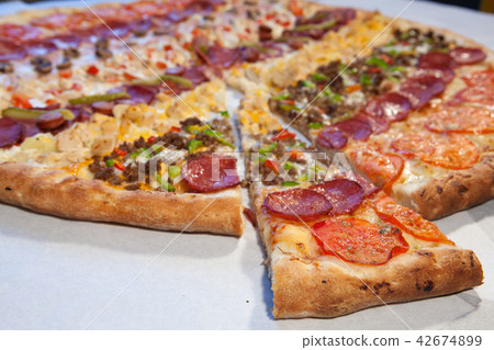 very large pizza, burger, patty very large pizza, burger, patty 42674899