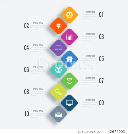 Vector illustration infographics 10 options 42674903