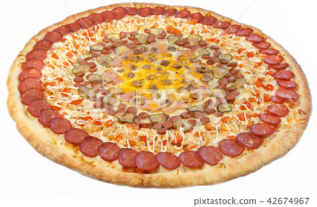 very large pizza, burger, patty 42674967