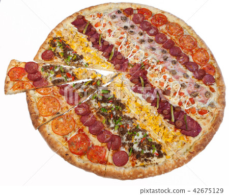 very large pizza, burger, patty 42675129