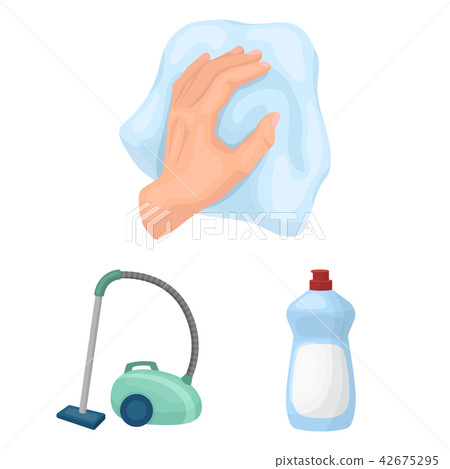 Cleaning and maid cartoon icons in set collection for design. Equipment for cleaning vector symbol Cleaning and maid cartoon icons in set collection for design. Equipment for cleaning vector symbol 42675295