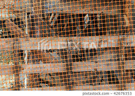 Red plastic mesh Red plastic mesh 42676353