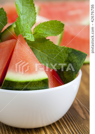 sliced red watermelon 42676786