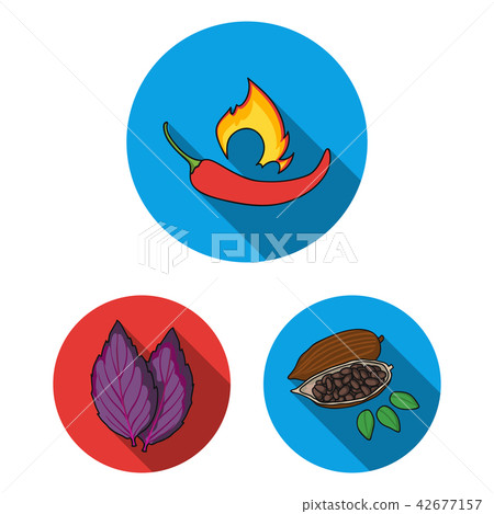 Herb and spices flat icons in set collection for design.Different kinds of seasonings vector symbol Herb and spices flat icons in set collection for design.Different kinds of seasonings vector symbol 42677157