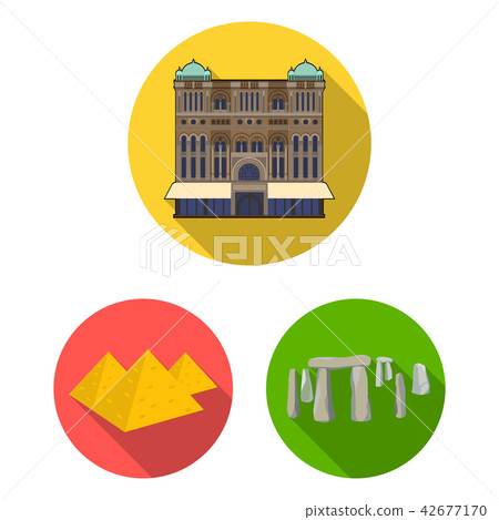 Sights of different countries flat icons in set collection for design. Famous building vector symbol Sights of different countries flat icons in set collection for design. Famous building vector symbol 42677170