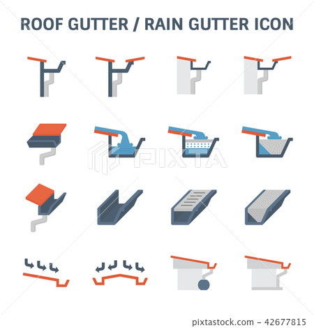 Roof Gutter Icon 42677815