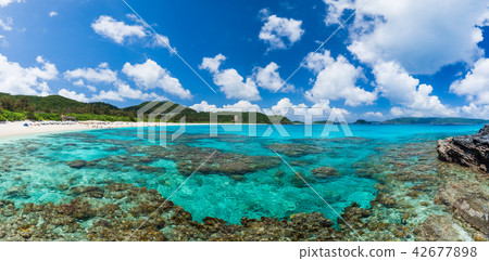 古代座間味海灘座間味島 42677898