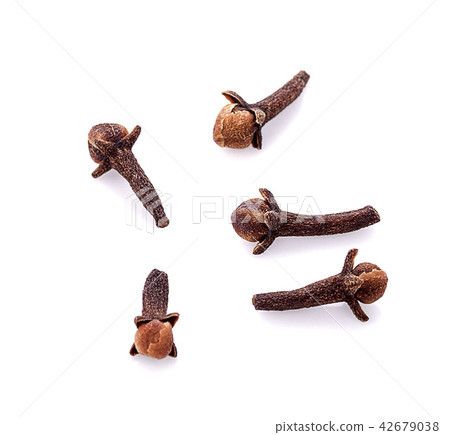 dry cloves on white background 42679038