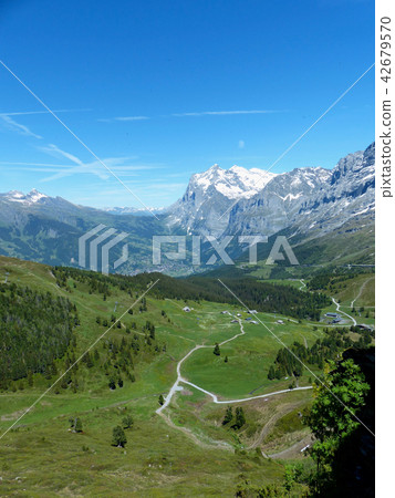 從Menrich到Kleine Scheideg的遠足徑的視圖 42679570