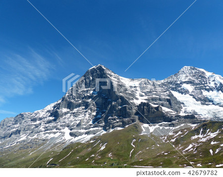從Menrich到Kleine Scheideg的遠足徑的視圖 42679782