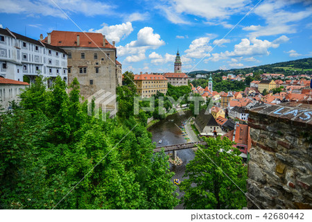 Cesky Krumlov Castle view Bohemian region The world's most beautiful city 42680442