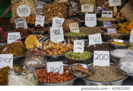 Nuts for sale at local market Nuts for sale at local market 42681893