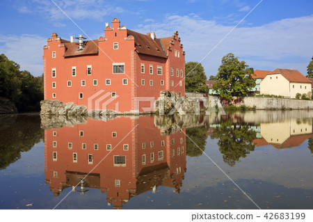 Cervena Lhota. Czech Republic. Castle on the lake Cervena Lhota. Czech Republic. Castle on the lake 42683199