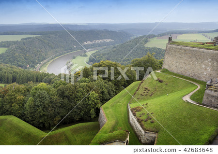 view from fortress Koenigstein in Saxony, Germany view from fortress Koenigstein in Saxony, Germany 42683648