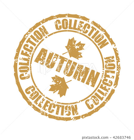 Autumn collection rubber stamp isolated on white  42683746