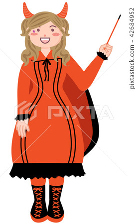 A woman enjoying Halloween A woman enjoying Halloween 42684952