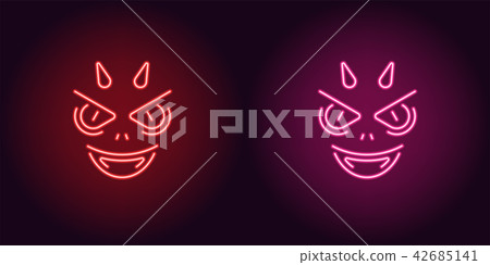 Neon Devil in Red and Pink color 42685141