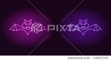 Neon Bat in Purple and Violet color Neon Bat in Purple and Violet color 42685145