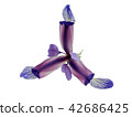 Blue iris flower isolated 42686425