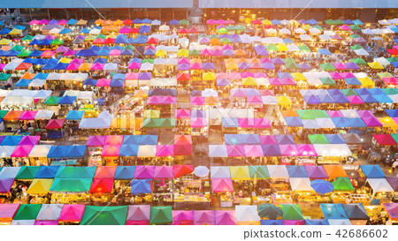 Night flea market roof top 42686602