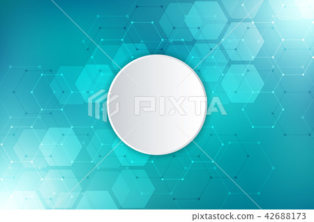 Vector medical background from hexagons. Geometric elements of design for modern communications 42688173