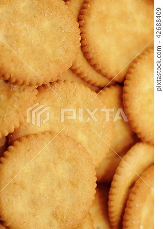 close up crackers background or texture 42688409