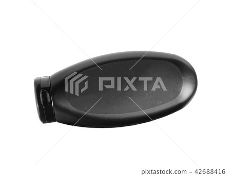 Black shampoo bottle isolated on white background 42688416