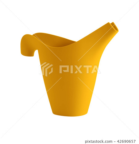 Plastic Watering Can Isolated on White Plastic Watering Can Isolated on White 42690657