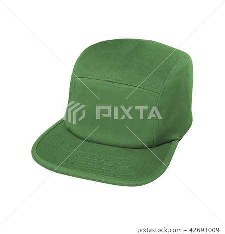 Green baseball cap isolated on a white background 42691009