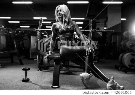 Sexy athletic young woman ass 42691065