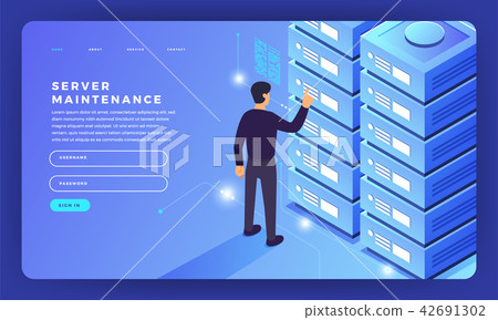 Illustration flat design concept technology Illustration flat design concept technology 42691302