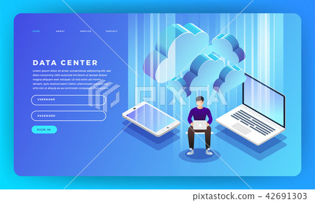 Illustration flat design concept technology Illustration flat design concept technology 42691303