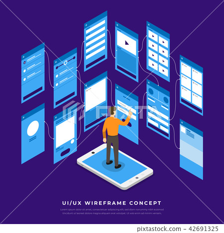 Illustration flat design concept technology Illustration flat design concept technology 42691325