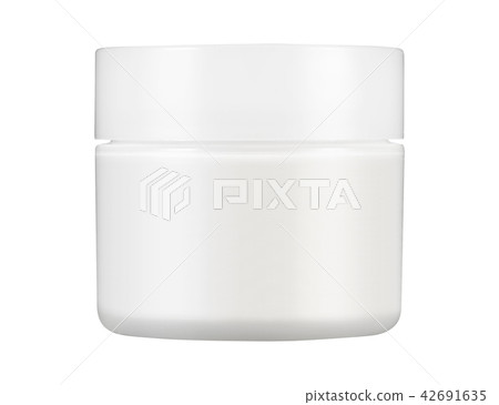 White Matte Glass Doublewall Jar With Plastic Lid 42691635