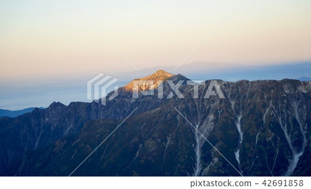 Kasagatake-dake where the morning sun hits 42691858