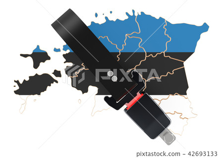 Estonian map with safety belt Security and protect Estonian map with safety belt Security and protect 42693133