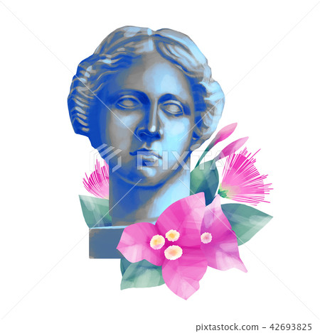 Venus de Milo head with flowers Venus de Milo head with flowers 42693825