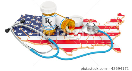 Healthcare in the USA concept, 3D rendering 42694171
