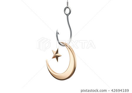 Hook with star and crescent, Islam Religion Trap 42694189