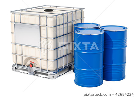 Intermediate bulk container with metallic barrels Intermediate bulk container with metallic barrels 42694224