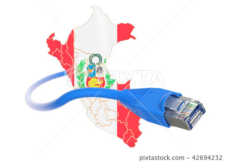 Internet connection in Peru concept. 3D rendering 42694232