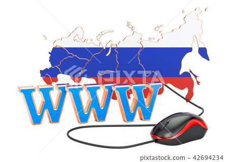 Internet network in Russia concept. 3D rendering 42694234