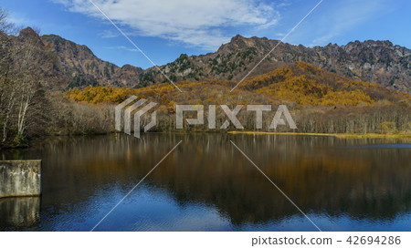 Landscape of autumn lake pond 42694286