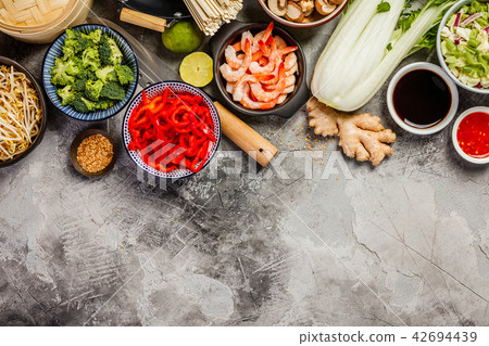 Asian cuisine ingredients  42694439