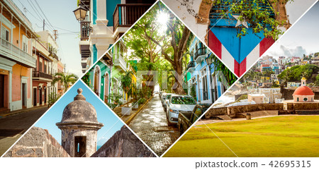 Collage of Old San Juan in Puerto Rico 42695315