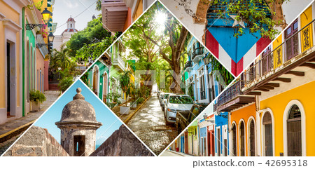Collage of Old San Juan in Puerto Rico 42695318